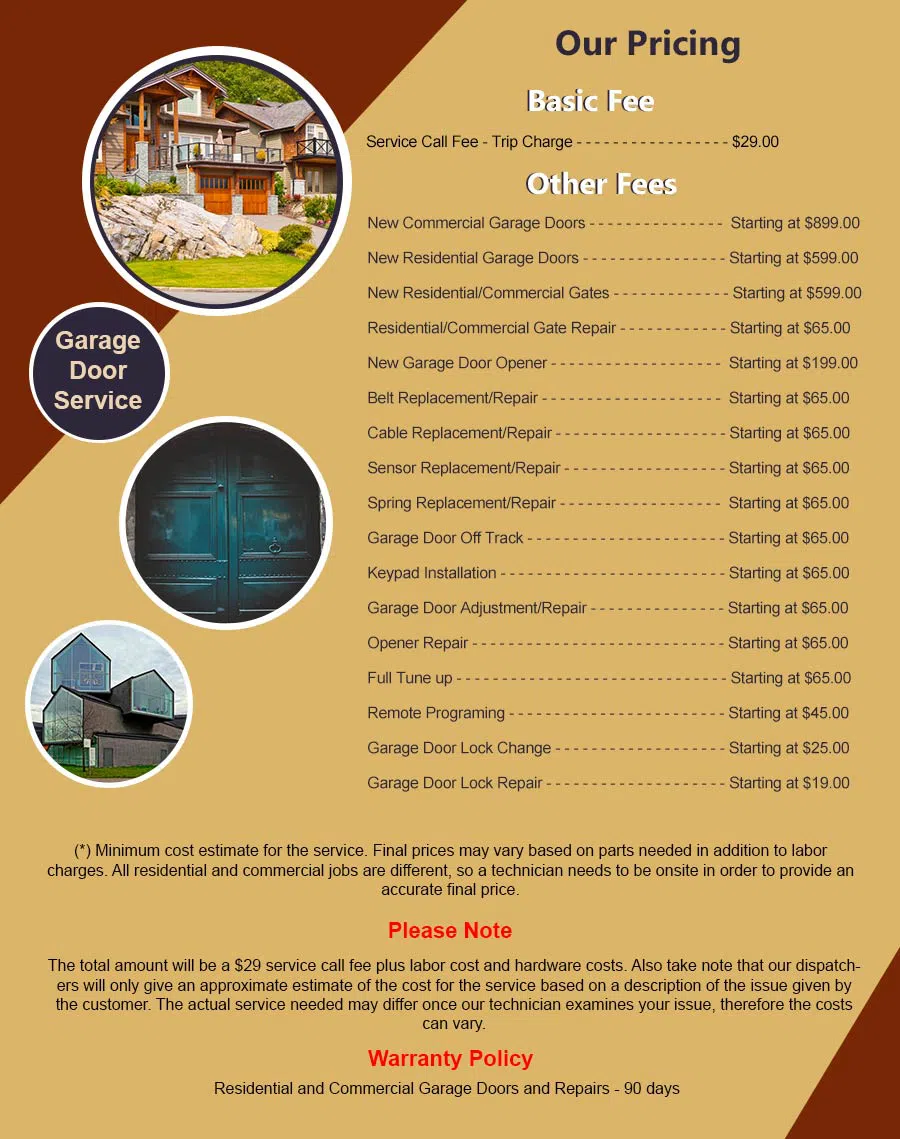 5 Star Garage Doors Atlanta, GA 404-633-2085 - pricelist6